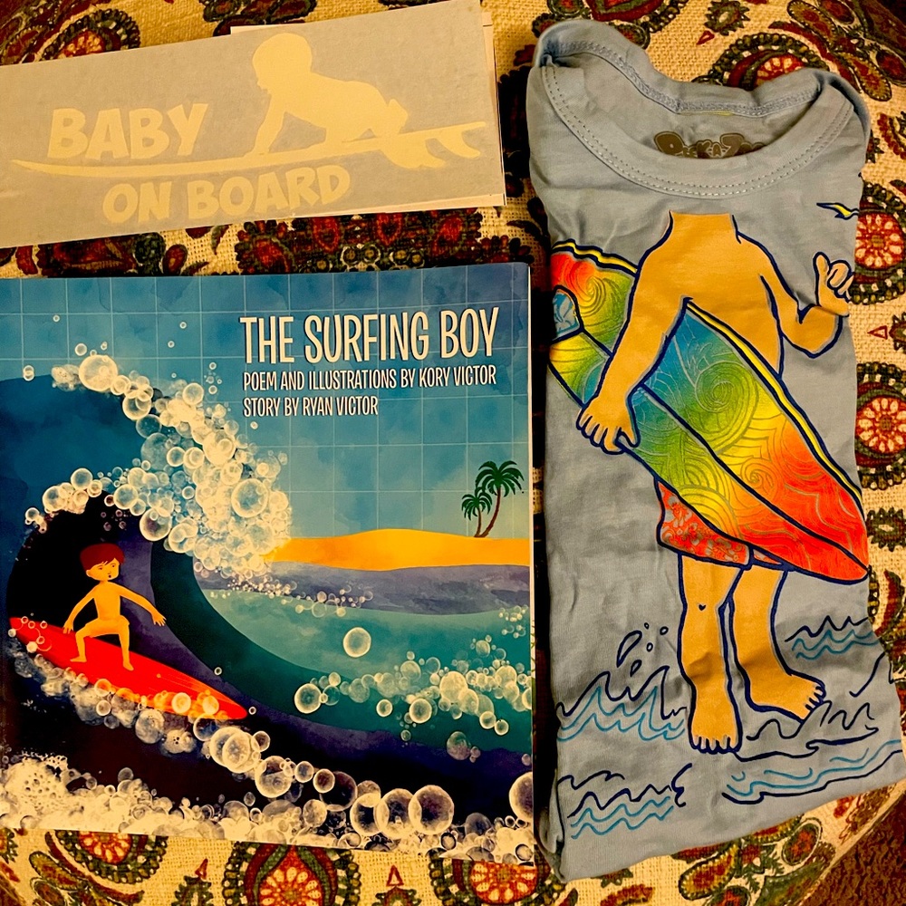NWOT NIB Beautiful Baby Surfer Set / Baby Shower Gift